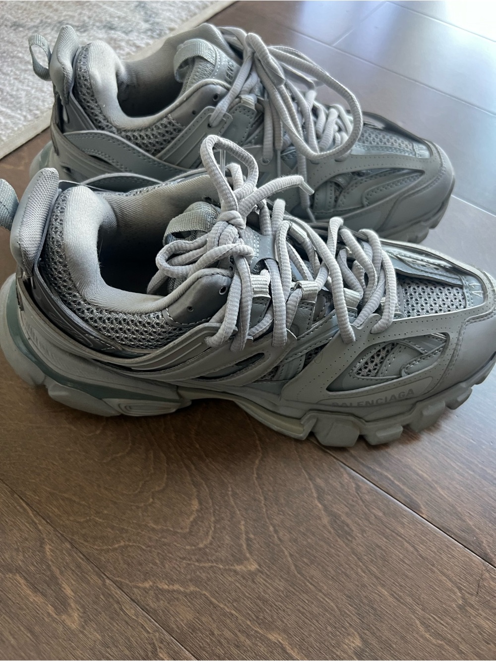 Chunky Gray Balenciaga Trail Sneakers - Picture 4 of 5